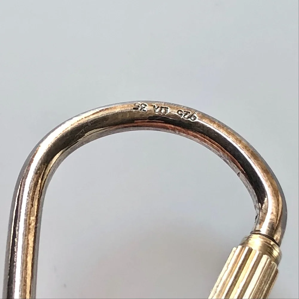 sterling silver keychain Parthenon Greek screw closure 925 Athenian Acropolis